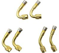 Tige d'extension de valve de pneu Adaptateur de tube gonflable pour moto (45/90/135 degrés) yellow_6pcs