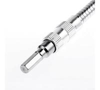 Tige d'extension flexible avec poignée hexagonale de 6,35 mm pour accéder aux vis derrière les panneaux et aux joints mécaniques serrés (300 mm)