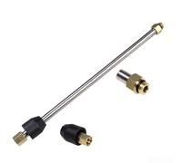 Tige d'extension pour nettoyeur haute pression 16 cm/22,5 cm/35 cm/53 cm en acier inoxydable, connecteur en laiton, lance de pulvérisation haute pression, design résistant à la rouille pour nettoyage
