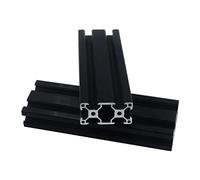 Tige en acier inoxydable, tige en acier inoxydable, profil en aluminium noir, cadre standard européen anodisé pour imprimante 3D machine de gravure laser (fente 2040 T, 400 mm)