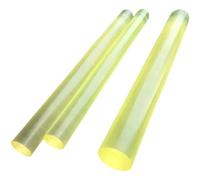 Tige En Nylon Tiges en Nylon PU bâtons jaune élastique polyuréthane tige ronde bâton d'auto-défense bricolage traitement 500mm longueur diamètre 20mm-40mm(Dia 25mm)