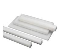 Tige En Nylon Traitement de tampon poinçonnage bloc en plastique Rod PA66 barre carrée nylon blanc résistant à l'usure Pour Les Projets(White,1pcs 8x300x400mm)