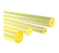 Tige en polyuréthane, Tige creuse en polyuréthane PU jaune translucide, diamètre 16-100mm, alésage 6-10mm, longueur 500mm(16 * 6mm)