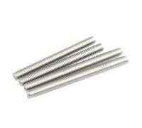 Tige entièrement filetée, 5pc M6 M8 Full-Thread Bar 304 Stainless Steel Fasteners Silver L=25-90mm 30mm 40mm 50mm 60mm 70mm 80mm 90mm(30mm M8)