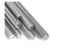 Tige entièrement filetée, filetage à droite en acier inoxydable 304, filetage M3, M4, M5, M6, M8, pas de 0,5 à 1,25, for fixation de meubles(M6x1x300mm 10pcs)