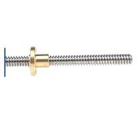 Tige entièrement filetée, pas de vis T8, plomb 1mm 1.5mm 2mm 2., 4mm 8mm 12mm 14mm 16mm 20mm, trapézoïdal, écrou d'arbre(2mm Pitch 8mm Lead,100mm)