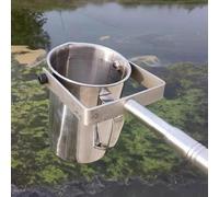 Tige extra longue pour prélèvement d'échantillons Échantillonneur de qualité de l'eau à tige télescopique, seau d'échantillonnage d'eau de 1000ml, échantillonneur vertical pivotant(Silver,1.2m 5m)