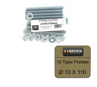 Tige filetée - Ø 10 mm - 100 mm - À sceller - Vendu par 10 - Batifix