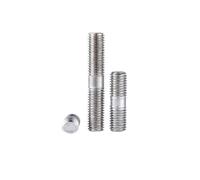 Tige filetée à double extrémité en acier inoxydabl Tiges filetées doubles M3/M4 - Acier inoxydable A2-70 304, paquet de 5/10, plusieurs longueurs disponibles(M4 x 140mm 10 Pcs)