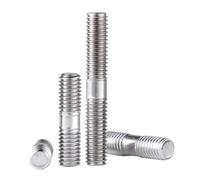 Tige filetée à double extrémité en acier inoxydable 304 M6/M8/M10 - Goujon sans tête for applications industrielles et alimentaires(50mm-M8 3pcs)