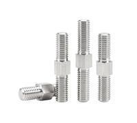 Tige filetée à double extrémité M3-M16 - Boulons à filetage gauche et droit 304SS for applications industrielles et alimentaires(90mm M10 1pcs)