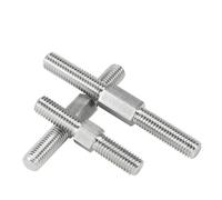 Tige filetée à double extrémité, M3M4M5M6M8M10M12M14M16 304 Vis à goujon de tige de poussée réglables serrées à double extrémité filetée à gauche et à droite en acier inoxydable(M10 1pcs,100mm)