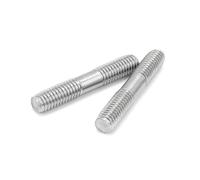 Tige filetée à double extrémité, M6 M8 M10 M12 M16 A4 316 Tige filetée à double extrémité Boulons à double extrémité Goujon Boulon Dent Bâton Barre filetée à double tête(120mm,M16 1PCS)