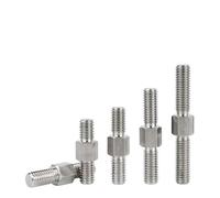 Tige filetée à double tête en acier inoxydable 304 - M3 M4 M5 M6 M8 M10 M12 M14 M16 - Goujon fileté à gauche et à droite for diverses applications(90mm,M5-3pcs)
