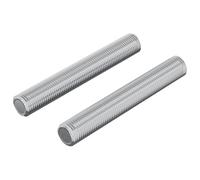 Tige filetée acier 8 x 55 mm argenté 2 pcs fixation montage quincaillerie boulon écrou assemblage construction charpente métal bois béton