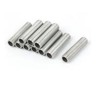 Tige Filetée Creuse M10 - SOURCING MAP - 40mm - Alliage Zinc - 10Pcs - Argenté
