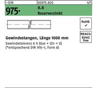 Tige filetée DIN 975 M30x 1000mm 8.8 ignifugée 1 pièce