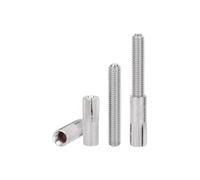 Tige filetée double inox 304, vis expansion invisible M6-M10 | Vis à expansion interne, support de cloison fixation rallongée(M10x80mm(1set))