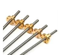 Tige filetée en acier inoxydable 304 T6, pas de 1 mm, pas de 1 mm, 2 mm, 4 mm, 6 mm, avec écrou en cuivre, vis trapézoïdale 100/150/200/250/300/400/500/550 mm, 1 pièce(Picth 1mm Lead 2mm,450mm)