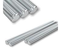 Tige Filetée Entièrement, Paquet de 5 Entièrement Fileté Goujons M10 x 300 mm, Tiges Entièrement Filetées, Tiges Rondes Solides en Acier Inoxydable 304 pour Bricoleurs