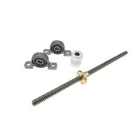 Tige filetée Imprimante 3D CNC T8-400mm jeu de vis à plomb KP08 filetage couplage d'arbre 8mm T8 longueur 100mm200mm300mm450mm500mm600mm tiges THSL pour Bricolage(Pitch 2mm Lead 2mm,550mm)