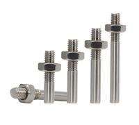 Tige filetée M10 à extrémité unique en acier inoxydable 304, lot de 5, avec écrous for le montage et l'espacement(M10*120 (5 pcs))
