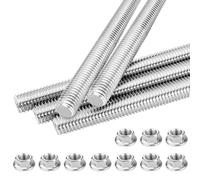 Tige Filetée M10x30cm Tiges Filetées Lot de 5 en Acier Inoxydable 304 Filetage Métrique avec 10pcs Ecrou a Embase Convient au Secteur de la Construction (M10*30CM)