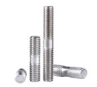 Tige Filetée Tige filetée en acier inoxydable 304, boulons à double extrémité, goujon, dent, barre tête(M8-3PCS,55mm)