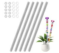 Tige Filetée Tiges Filetées en Acier Galvanisé 5 pièces Tiges Filetées Entièrement avec Filetage Métrique pour la Chimie, le Pétrole, la Construction, L'électronique (Argent)