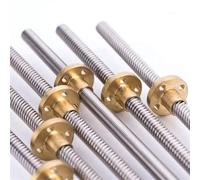 Tige filetée Vis à plomb T8 THSL-300-8D, tige trapézoïdale for imprimante 3D, filetage 8mm, 1mm, longueur 100-1000mm avec écrou en laiton pour Bricolage(Pitch 2mm Lead 2mm,300mm)