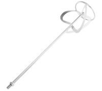 Tige Mélangeuse en Acier Galvanisé à Filetage Standard, Forme S 11,3 CM | Plâtre, Peinture, Enduits et Époxy, Usage Jardin Extérieur et Loisirs Créatifs, Argenté