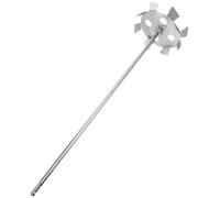 Tige Mélangeuse pour Perceuse à Percussion, Acier Galvanisé Argenté | Mélange Homogène de Plâtre et Résines, Forme Hélice à Roue, Usage Seau et Chantier