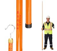Tige Mesure Télescopique Bâton De Mesure De Hauteur Jaune Orange, Bâton D'arpentage Rétractable Bâton Et Tige Légers Inspections Lignes Électriques/arpentage Des Terres(Orange,12m/39.4ft)