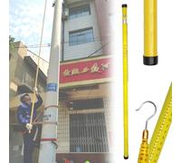Tige Mesure Télescopique Lot 1 2 3 4 Perches D'arpentage Réglables, Tiges MesureLecture Directe Chantiers Construction, Tiges D'arpentage Rondes Portables Et Sac Transport(1 pack,12m/39.4ft)