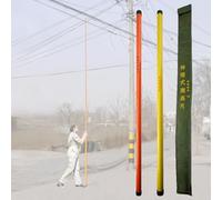 Tige Mesure Télescopique Rallonge De Tige D'arpentage Légère, Perche Mesure Télescopique Isolée En Résine Époxy/Perche De Qualité Haute Tension, Camions/Murs De Maisons(Orange,26.2ft/8m)