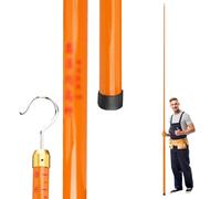 Tige Mesure Télescopique Tige De Mesure Télescopique Isolée, Perche Nivellement Haute Tension L'arpentage Des Remorques, Bâton Qualité Léger Et Tige Avec Sac Transport(Orange,32.8ft/10m)