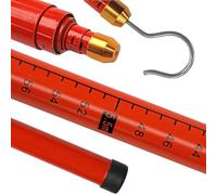 Tige Mesure Télescopique Tige De Mesure Télescopique Isolée Réglable, Bâton Mesure Hauteur Charge Jaune/Poteau D'arpentage Léger, Inspections Lignes Électriques Tours(Orange,59ft/18m)