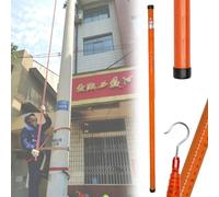 Tige Mesure Télescopique Tige Mesure Isolée Haute Tension, Perche Mesure Réglable Avec Sac Transport, Bâton Hauteur Charge Travaux Électriques/arpentage Une Mesure Précise(1 pack,6M/19.7ft)