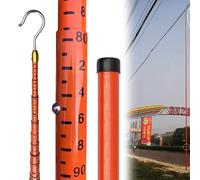 Tige Mesure Télescopique Toise Légère, Portable, Isolée Et Rétractable, Avec Sac De Transport, Non Conductrice, Pour Travaux Sur Lignes Et Chantiers Construction(Orange,12m/39.4ft)