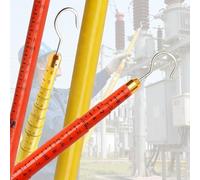 Tige Mesure Télescopique, Ttige de Mesure Isolée, avec Crochet Amovible, Équipement Mesure et Sac Transport pour Monteurs Lignes et Télécoms(Yellow,8m/26.2ft)