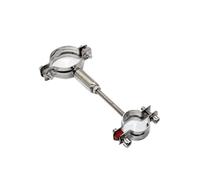 Tige réglable à double tête de 55 à 100 mm, adaptée aux tubes de diamètre extérieur de 8 à 65 mm, support de suspension for tuyau en acier inoxydable 304, pince de support(25-27 to 15-19)