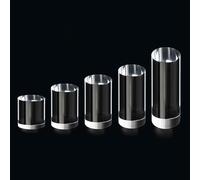 Tige ronde en acrylique Tiges en plastique, Lot de 2 tiges rondes en acrylique transparent, diamètre 30 mm, longueur 80-154 mm, for présentoirs de bricolage(80mm)