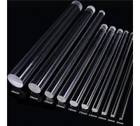 Tige ronde en acrylique transparent ronde 2 mm 3 mm 4 mm 5 mm 6 mm 8 mm 10 mm 12 mm 15 mm 18 mm 20 mm 25 mm 30 mm 35 mm 40 mm 45 mm 50 mm 60 mm 70 mm 100 mm(Length 250mm 1pc,30mm)