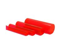 Tige ronde en acrylique transparente, Barre ronde en plastique acrylique transparent vert rouge jaune orange bleu, tiges solides en PMMA 1 pièce(Red,8x500mm)