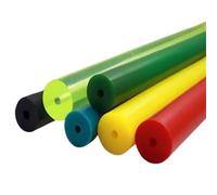 Tige ronde en polyuréthane, tige creuse en PU, longueur 500 mm, barre à ressort ronde en caoutchouc for tous types de machines industrielles et oratoires (1 pièce)(Rot,25 * 8mm)