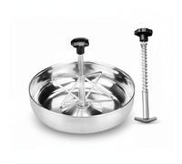 Tige supplémentaire incluse : mangeoire pour porcelet de 27,9 cm, gamelle en acier inoxydable avec 4 emplacements, mangeoire à lait de truie moyenne pour porcelets et moutons de ferme