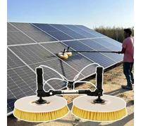 Tige Télescopique De Nettoyage De Panneau Solaire, Brosse De Nettoyage De Panneau Solaire Électrique 3,5 M/5,5 M/7,5 M Outil De Nettoyage De Pulvérisateur D'eau Automatique À Double Disque 5.5m