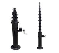 Tige télescopique d'éclairage d'antenne en Fiber de carbone de 3 à 15m, mât télescopique monté sur véhicule, trépied de vidéosurveillance for caméra(3m)