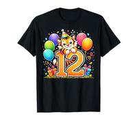 Tiger 12ème anniversaire pour garçon fille 12 ans douze tigre T-Shirt