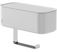 Tiger 2-Store Porte-Rouleau Papier Toilette avec Boîte de Rangement Blanc, Extra breit